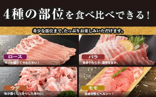 沖縄県南城市のふるさと納税 ★【ふるさと納税】沖縄あぐー豚 しゃぶしゃぶ食べ比べまんぷくセット（2.8kg）●