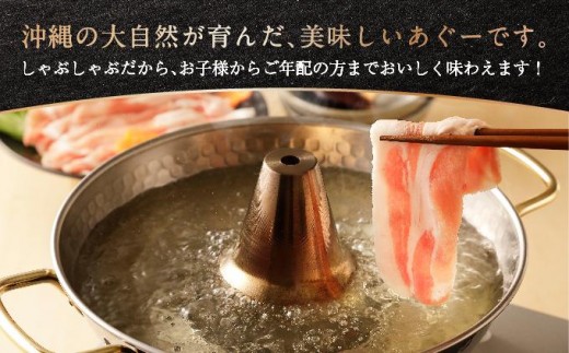 沖縄県南城市のふるさと納税 沖縄あぐーしゃぶしゃぶ食べ比べ（ロース、バラ、ウデ）総重量1kg