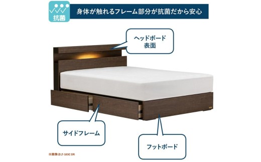 ※ベッドフレームに抗菌シートを採用