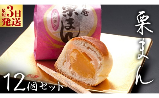 スピード発送!! 栗まんじゅう 12個セット 栗 くり まんじゅう 饅頭 和菓子 おやつ おかし お菓子 スピード発送 スピード配送 [AO020ci]