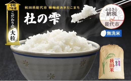 令和7年産 新米 米 お米 《定期便12ヶ月》【無洗米】秋田県産 あきたこまち あきた種梅産こまち 杜の雫 こだわりの大粒 26kg×12回 合計312kg