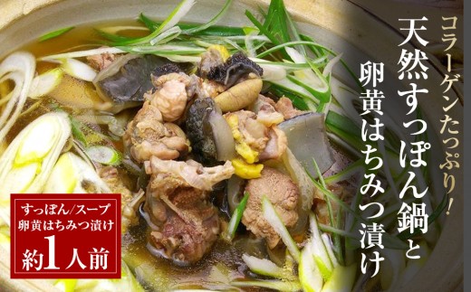 すっぽん鍋一人前と卵黄のはちみつ漬け 2191655 - 福岡県筑前町