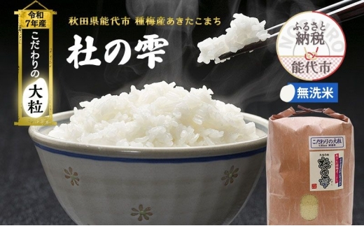 令和7年産 新米 米 お米 《定期便6ヶ月》【無洗米】秋田県産 あきたこまち あきた種梅産こまち 杜の雫 こだわりの大粒 4.5kg×6回 合計27kg