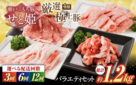 [全3回定期便]バラエティセット約1,200g (肩ロース・バラ・小間切れ・豚トロ 各300g) 広島県福山市/日本畜産株式会社 豚肉 ぶたにく こま切れ ロース しゃぶしゃぶ 小分け [BAER079]