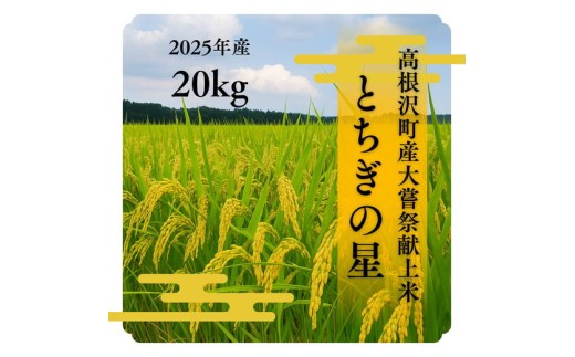 高根沢町産とちぎの星(精米)20kg ※離島への配送不可 ※2025年10月中旬~12月下旬頃に順次発送予定 2233257 - 栃木県高根沢町