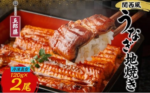 関西風うなぎ地焼き 冷凍真空 2尾×120g うなぎ ウナギ タレ 老舗 伝統 蒲焼き 真空パック 小分け 丑の日 ひつまぶし うな重 お取り寄せ グルメ プレゼント 贈答 贈り物 土用の丑の日 五郎藤 大阪府 堺市