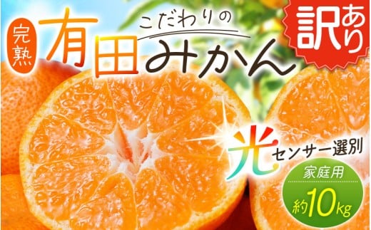 [訳あり]農家直送 有田みかん 約10kg ご家庭用 サイズ混合 ※2025年11月中旬より順次発送予定(お届け日指定不可)※北海道・沖縄・離島への配送不可 訳ありみかん 温州みかんイズ混合 訳ありみかん 温州みかん 有機質肥料100% ふるさと納税 柑橘 有田 産地直送[nuk138F]