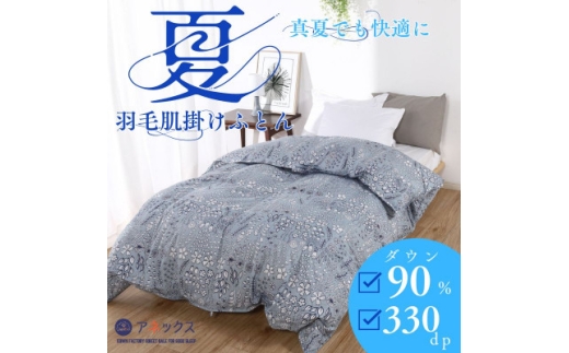 ＜洗える＞羽毛肌掛け布団シングルサイズダウン90%北欧調ガーブカーサグレーダウンケット【1400850】 876239 - 大阪府忠岡町