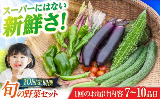 【全10回定期便】旬の野菜セット（7-10品目10kg未満） 五島市/やぁしゃ便 [PBG001] 野菜 やさい 詰め合わせ セット