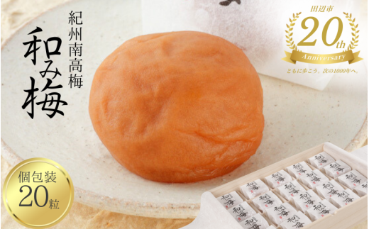【田辺市20周年記念】 梅干し 紀州南高梅 和み梅 個包装20粒 / 紀州南高梅 南高梅 梅干し 梅干 梅 はちみつ 贈答用 田辺市 和歌山県 【umy026】 2245682 - 和歌山県田辺市