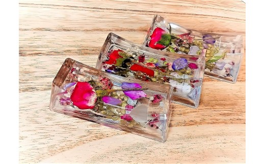 【Art grace】ハーバリウム箸置き　2個セット(薔薇)