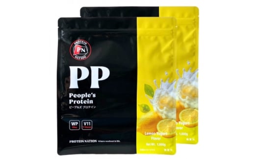 Protein Nationピープルズプロテイン　レモンヨーグルト風味　2kg(1kg×2袋セット)【1655447】