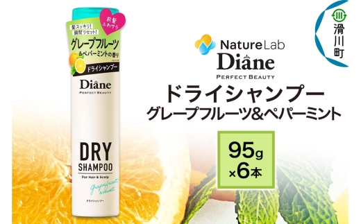 Diane ダイアン パーフェクトビューティー ドライシャンプー 95g グレープフルーツ＆ペパーミント×6点セット