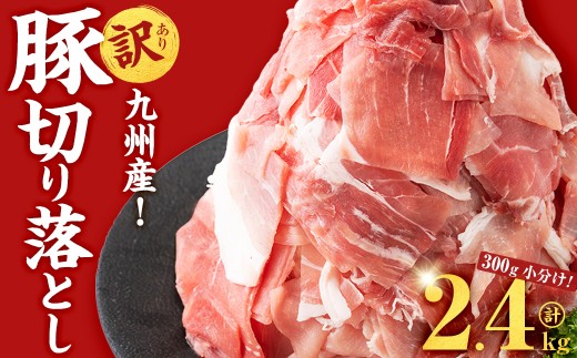 【12月発送予定】【訳あり・生産者応援企画】九州産 豚切り落とし肉＜計2.4kg(300ｇ×8P)＞ a2-087-12 1688359 - 鹿児島県志布志市