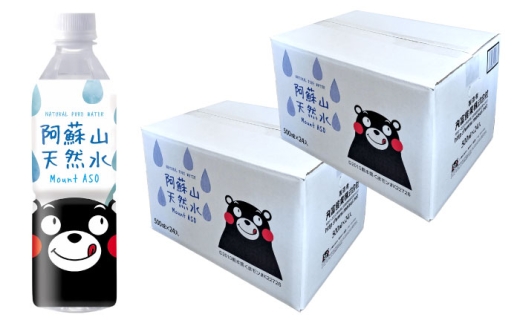 熊本 阿蘇山天然水 500ml × 48本 2ケース 天然水 水 ミネラルウォーター 保存 2年 【丸富産業株式会社】 [AYDB003]