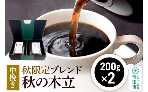 秋季限定 ブレンドコーヒー 中挽き「秋の木立」200g×2袋