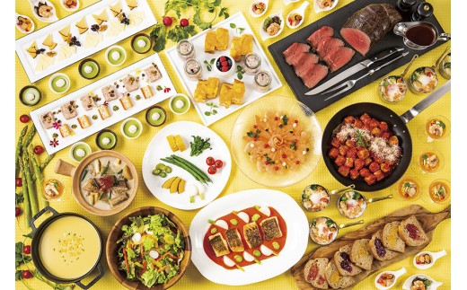 【八王子市ふるさと納税】京王プラザホテル八王子　土日祝日ランチバイキング　ペア御食事券（1組2名様）