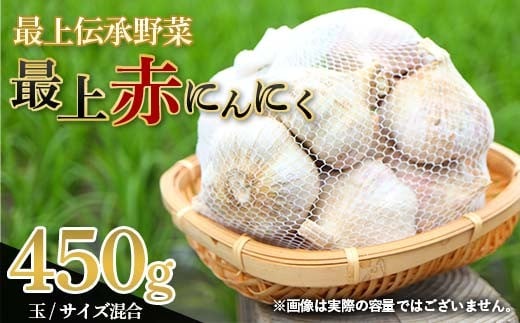 《2026年発送》 最上伝承野菜 【最上赤にんにく】 450g（玉）（M、L、2Lサイズ混合） にんにく ニンニク 薬味 ガーリック 野菜 F3S-2483 1390313 - 山形県新庄市