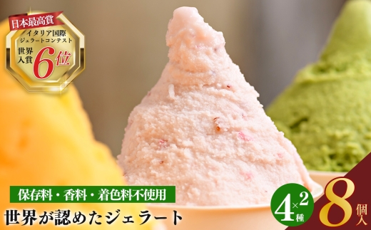 【 定期便 6回 】世界が認めた ！ mamma カップ ジェラート 詰め合わせ 8個セット ( 4種 ×各 2 ) | お菓子 おやつ アイスクリーム アイス クリーム 冷凍 いちご ほうじ茶 雪塩 バニラ こだわり 素材 ヘルシー イタリア イタリアン 専門店 存料不使用 香料不使用 合成着色料不使用 自慢 手作り低脂肪 低カロリー スイーツ 株式会社 テンダーボックス 奈良県 平群町 2262245 - 奈良県平群町