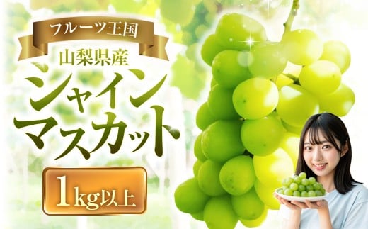 【2025年発送】ぶどう 山梨県産 シャインマスカット1kg以上 2房