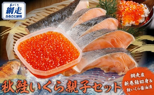 【先行予約】網走産 秋鮭いくら 親子セット（2025年10月以降発送）【 ふるさと納税 人気 おすすめ 鮭 切身 シャケ 鮭切身 サケ切身 さけ切身 天然 いくら イクラ 醤油漬 醤油漬け いくら醤油 いくら醤油漬け イクラ醤油漬け いくら丼 イクラ丼 海鮮 セット 冷凍 オホーツク 北海道 網走市 送料無料 】 ABBI003