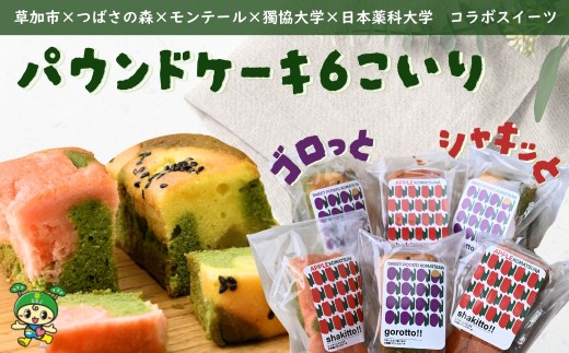 つばさの森 手作りパウンドケーキ6個 | パウンドケーキ 焼き菓子 焼菓子 さつまいも りんご 小松菜 スイーツ 贈答 プレゼント 就労支援 手作り コラボ モンテール 獨協大学 日本薬科大学 共同開発 つばさの森 埼玉県 草加市