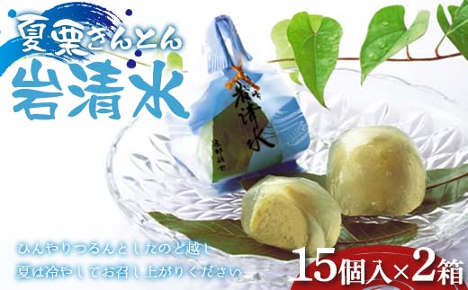 〈御菓子司 恵那福堂〉夏栗きんとん 岩清水30個（15個×2箱） F4N-2458 2268726 - 岐阜県中津川市