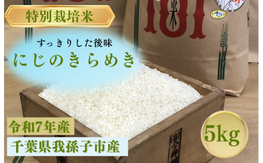 千葉県　我孫子市産　精米　にじのきらめき　5ｋｇ