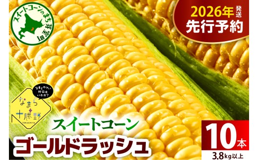 【先行受付】【2026年7月下旬~8月15日頃配送】北海道十勝芽室町 スイートコーンゴールドラッシュ 10本 me001-003c-26