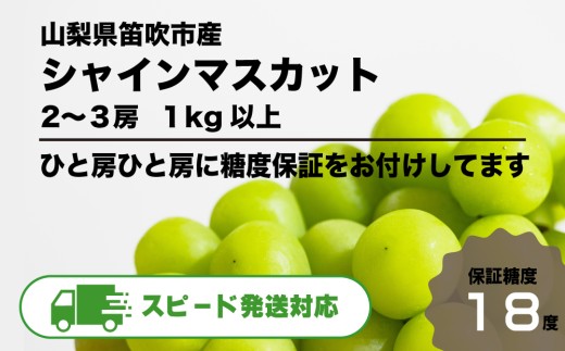 ひと房ひと房、手作業で丁寧に糖度全数検査を行い、糖度18度以上の美味しいシャインマスカットのみをお届けします！