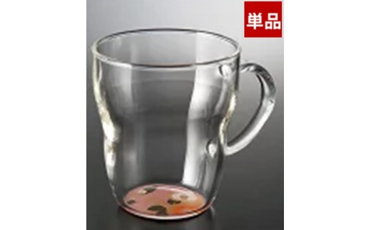 みよし漆器本舗 ぬりもん de Verre 耐熱マグカップ 蒔絵 単品 ピンク 330ml