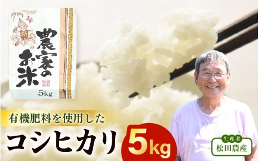 令和7年産 コシヒカリ 5kg (白米) 【こめ お米 こしひかり 白米 5キロ 精米 ブランド米 ふるさと納税米】 [m30-a004]