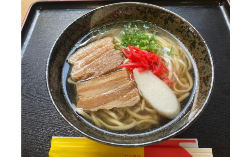 【そば処 玉家】三枚肉そば 4食セット【定期便】毎月6回