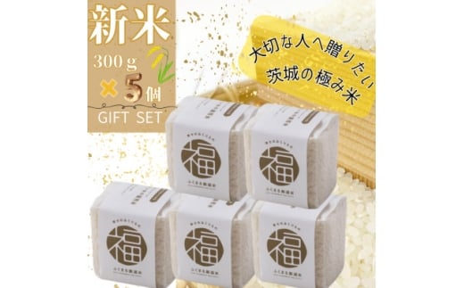 かすみがうら市産　『ふくまる厳選米』　　　　300g×5個【1475348】