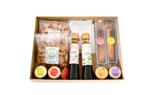 【岐阜のお菓子】ティータイムセット/紅茶/米粉ケーキ/ジャム/マカポン/ドリップコーヒー