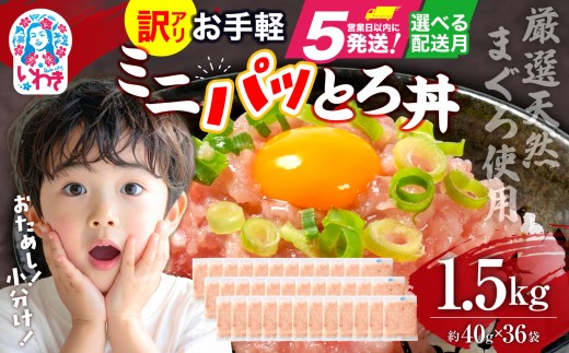 【2026年1月発送】ねぎとろ使い切りパック　約1.5kg（約40g×36パック）| まぐろ まぐろたたき ねぎとろ マグロ パーティー 使い切りパック 海鮮丼 お寿司 軍艦巻き 福島県 いわき市 父の日【DK011-1500g】 2249406 - 福島県いわき市