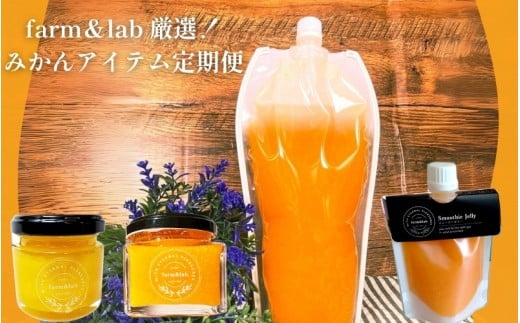 【定期便】farm＆lab 厳選！みかんアイテム定期便（全4回お届け） / ミカン みかんジュース みかんバター スムージーゼリー みかんジャム 由良町 和歌山【fmlb_tkb001】