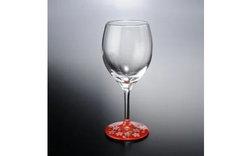 みよし漆器本舗 紀州塗り ぬりもん de Verre ワインカップ 蒔絵 桜 赤 300ml