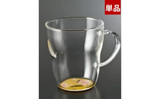 みよし漆器本舗 ぬりもん de Verre 耐熱マグカップ 蒔絵 単品 黄 330ml 2249665 - 和歌山県海南市