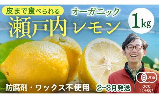 瀬戸内 オーガニック レモン 1kg (8〜12個程度) 先行予約 2〜3月発送 有機JAS ワックス不使用 防腐剤不使用 国産 広島 広島レモン 瀬戸内レモン 有機レモン ノーワックス 柑橘 健康 生搾り レモンサワー 産地直送 中原観光農園 大崎上島