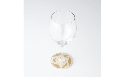 みよし漆器本舗 紀州塗り ぬりもん de Verre ワイングラス 蒔絵 万葉鶴 単品 白 300ml 2249661 - 和歌山県海南市