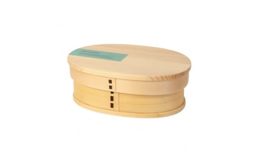 みよし漆器本舗 曲げわっぱ お弁当箱 600ml 約17.5×11.5×高さ6.5cm 小判型 MIN WAPPA カーキ 白木 2249740 - 和歌山県海南市