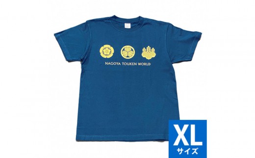 オリジナル[三英傑家紋Tシャツ]XLサイズ(ネイビー)/名古屋刀剣博物館