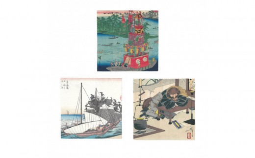 オリジナル[浮世絵マルチクロス]3点セット/名古屋刀剣博物館