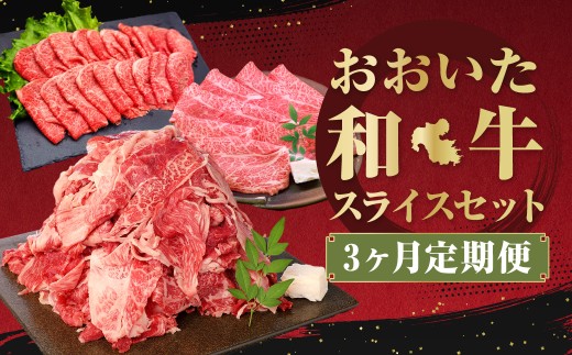 【3ヶ月定期便】毎月違うセットが届く!おおいた和牛スライスセット