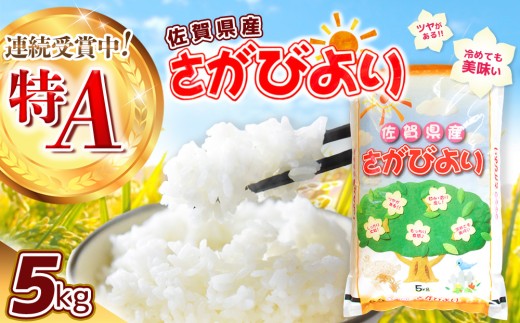 令和6年産 さがびより 5kg【特A米 米 ブランド米 県産米 精米 ごはん おにぎり お弁当 ふっくら もっちり】K018027 1113203 - 佐賀県基山町
