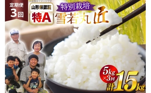 米 定期便 3回 令和7年産 厳選米 匠 特別栽培米 雪若丸 5kg 計15kg [金子農園 山形県 高畠町 tk06ays950029] 精米 白米 米 お米 ブランド米 ゆきわかまる ごはん ご飯