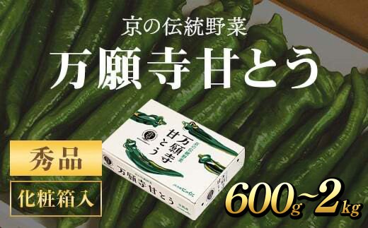 [2025年7月発送開始!]万願寺甘とう 化粧箱入 秀品600g〜2kg / ふるさと納税 京野菜 旬の野菜 万願寺 甘とう とうがらし 大型 肉厚 甘い 京都府 福知山市