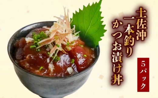 一本釣り かつお 漬け丼 80g×5袋 鰹 かつお 鰹丼 カツオ丼 海鮮丼 漬け丼 海鮮丼の具 手軽 便利 時短 惣菜 おかず 魚 海鮮 魚介類 刺身 刺し身 ふるさと納税かつお ふるさと納税漬け丼 ふるさと納税海鮮丼 ［1306］