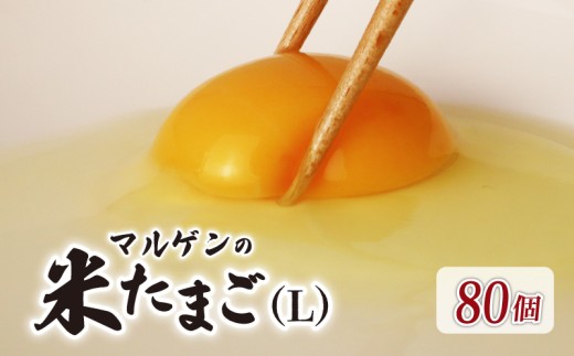 マルゲンの米たまご Lサイズ 80個 卵 たまご 鶏卵 にわとり 新鮮 こだわり 朝食 昼食 夕食 目玉焼き 卵焼き 玉子焼き たまご焼き 卵かけご飯 たまごかけご飯 オムレツ ゆで卵 卵料理 生卵 国産 産地直送 安心 安全 破損保証 割れ保証 送料無料 千葉県 旭市 有限会社マルゲン mrg003